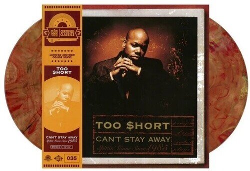 Too Short - Can't Stay Away 2025 Reissue, Get On Down, Yellow/Red Vinyl, 2 LPs