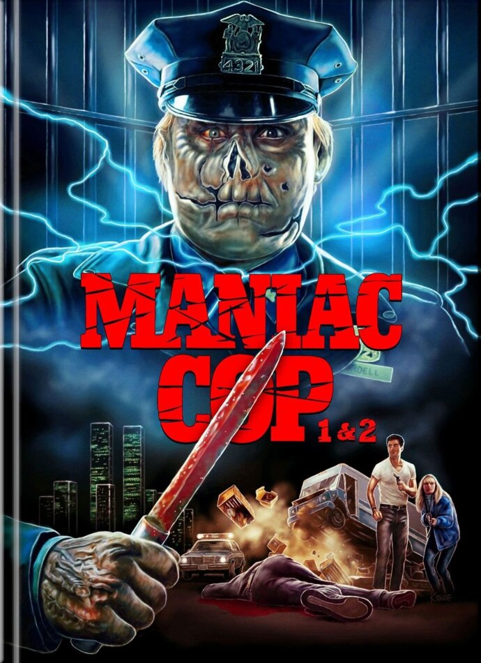 Maniac Cop 1 & 2 Cover B, Limited Edition, Mediabook, 2 4K Ultra HDs + 2 Blu-rays
