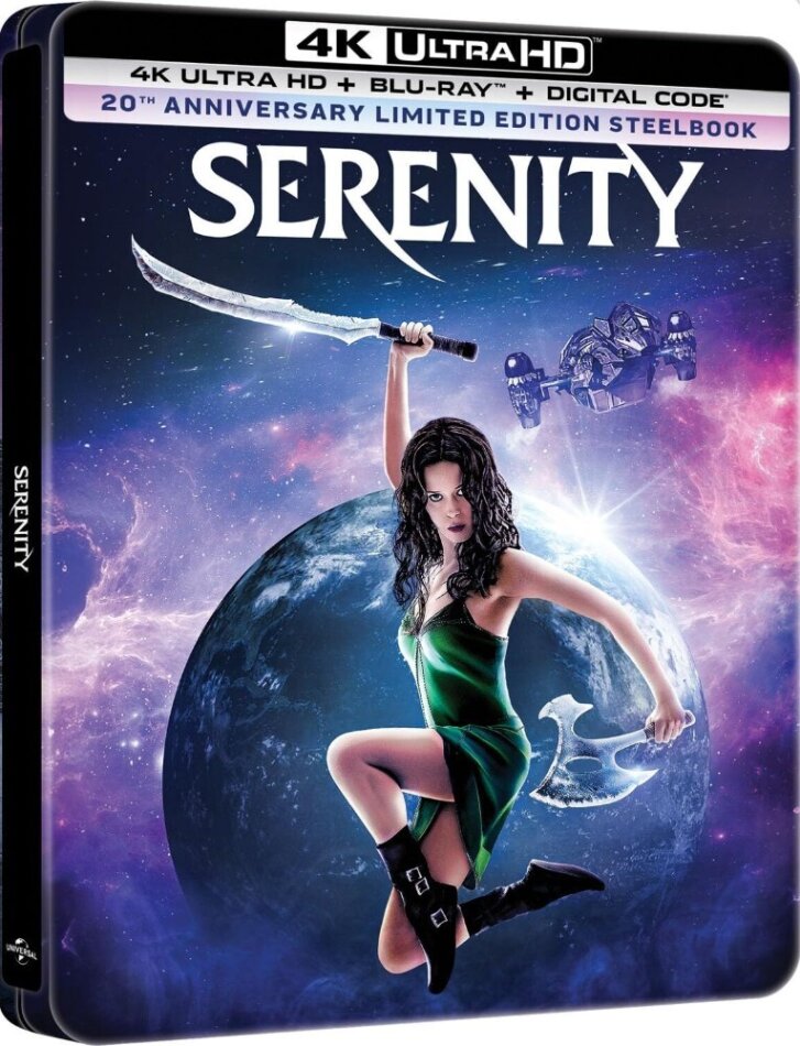 Serenity (2005) 20th Anniversary Limited Edition, Steelbook, 4K Ultra HD + Blu-ray