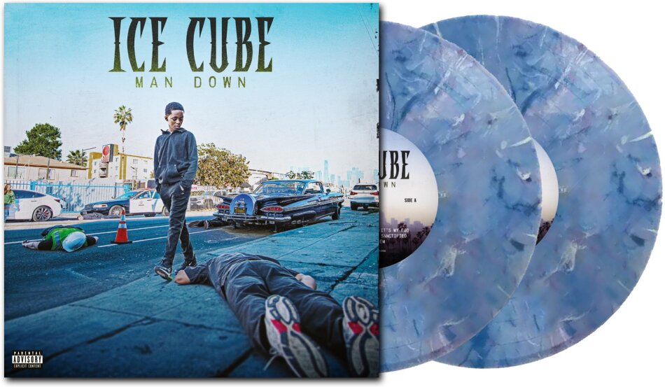 Ice Cube - Man Down Second Records, Limited Edition, Blue With White Marble Vinyl, 2 LPs