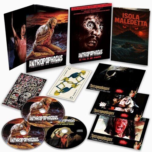 Antropophagus (1980) + Postcards, 45th Anniversary Edition, Limited Deluxe Edition, Blu-ray + DVD + CD + Buch
