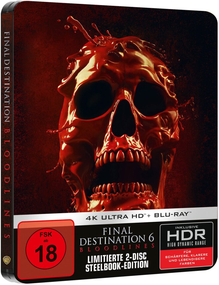 Final Destination: Bloodlines (2025) Motiv Skull, Limited Edition, Steelbook, 4K Ultra HD + Blu-ray