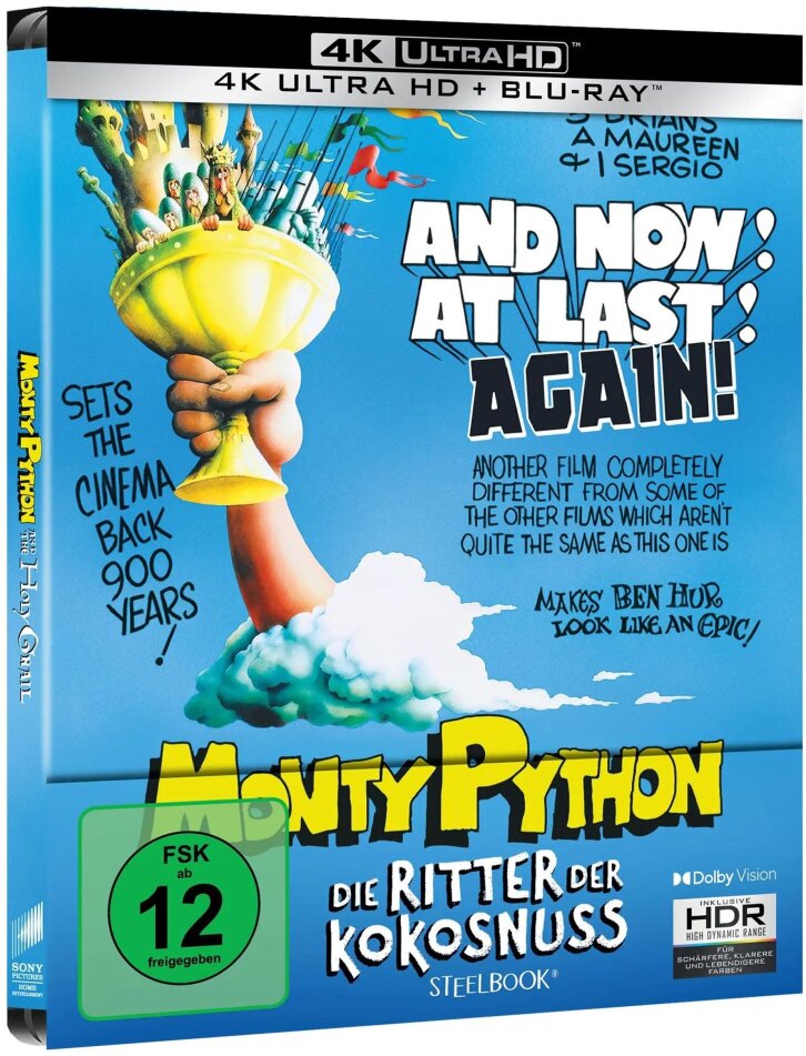 Monty Python - Die Ritter der Kokosnuss (1975) Limited Edition, Steelbook, 4K Ultra HD + Blu-ray