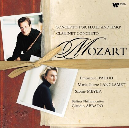 Wolfgang Amadeus Mozart (1756-1791), Claudio Abbado, Emmanuel Pahud, Sabine Meyer & Berliner Philharmoniker - Konzert f&uuml;r Fl&ouml;te&Harfe, Klarinettenkonzert (LP)