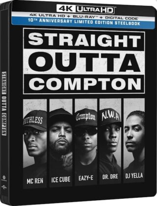Straight Outta Compton (2015) (10th Anniversary Limited Edition, Steelbook, 4K Ultra HD + Blu-ray)