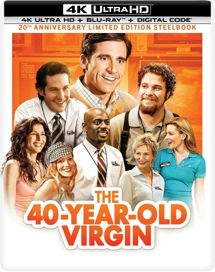 The 40-Year-Old Virgin (2005) 20th Anniversary Limited Edition, Steelbook, 4K Ultra HD + Blu-ray