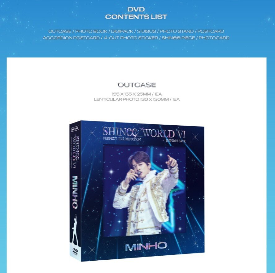 Shinee (K-Pop) - World VI - Perfect Illumination: Shinee's Back MINHO Version, 3 DVDs