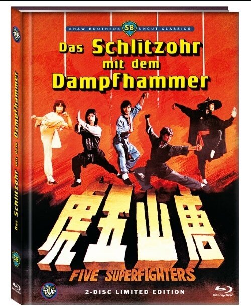 Das Schlitzohr mit dem Dampfhammer (1979) Cover A, Shaw Brothers Classics, Limited Edition, Mediabook, Uncut, Blu-ray + DVD