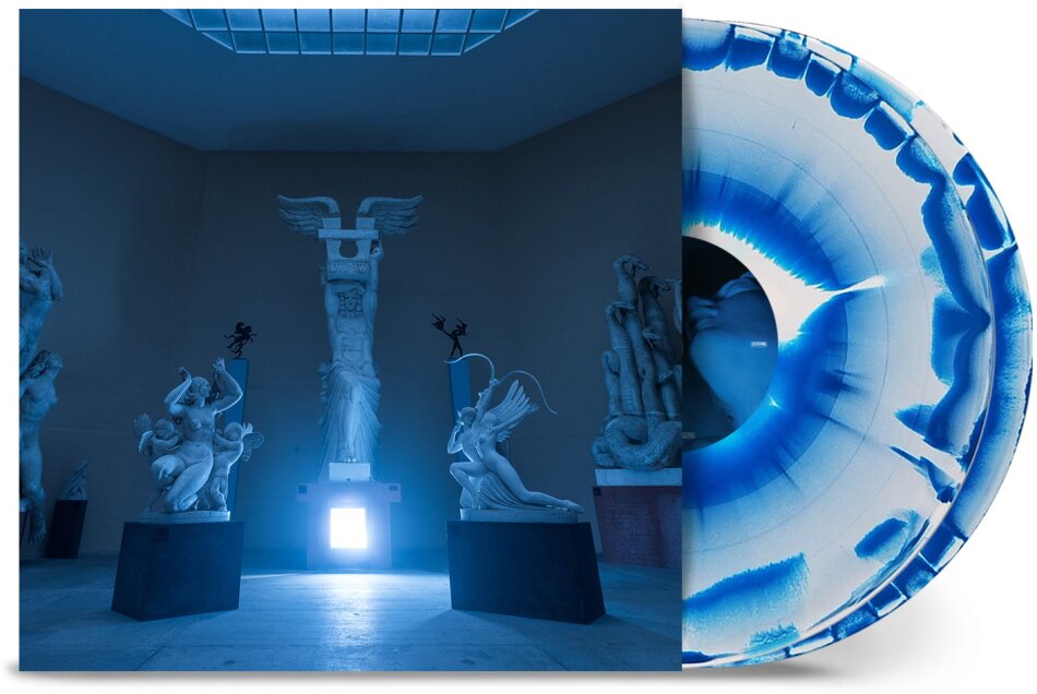 Perturbator - Age Of Aquarius Indie Exclusive, Gatefold, Expanded Gatefold Wallet Edition, White Sky Blue Ink Spot Vinyl, 2 LPs