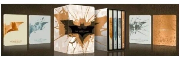 Batman - The Dark Knight Trilogy - Batman Begins (2005) / The Dark Knight (2008) / The Dark Knight Rises (2012) Limited Edition, Steelbook, 3 4K Ultra HDs + 6 Blu-rays