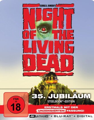Night of the Living Dead (1990) (Unzensiert, 35th Anniversary Edition, Limited Edition, Steelbook, 4K Ultra HD + Blu-ray)