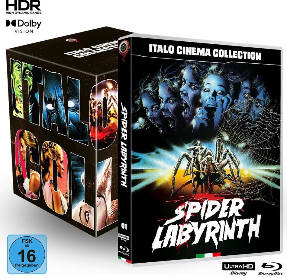 Spider Labyrinth (1988) Italo Cinema Collection, + Sammelschuber, Limited Special Edition, Uncut, 4K Ultra HD + Blu-ray