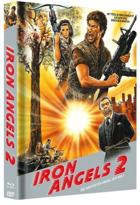 Iron Angels 2 - Die h&auml;rtesten Engel der Welt (1988) (Cover A, Limited Edition, Mediabook, Blu-ray + DVD)