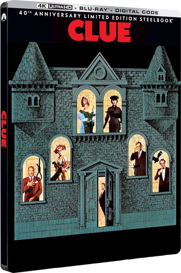 Clue (1985) 40th Anniversary Limited Edition, Steelbook, 4K Ultra HD + Blu-ray