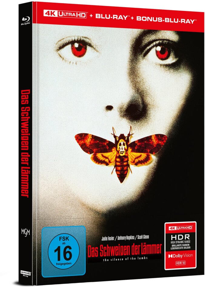 Das Schweigen der Lämmer (1991) Cover A, Limited Edition, Mediabook, 4K Ultra HD + 2 Blu-rays