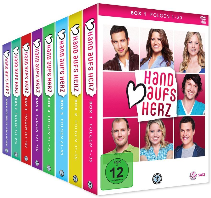 Hand aufs Herz - Die komplette Serie Gesamtset, Limited Edition, 24 DVDs