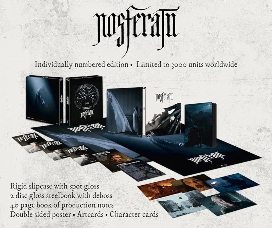 Nosferatu (2024) Ultimate Collector's Edition, Extended Edition, Kinoversion, Limited Edition, Steelbook, 4K Ultra HD + Blu-ray