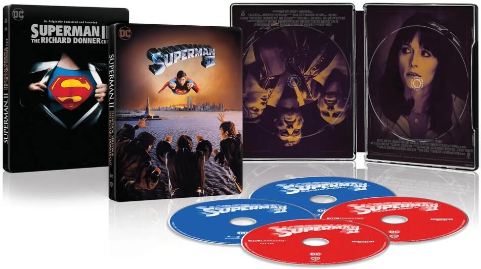 Superman 2 (1980) The Richard Donner Cut, Kinoversion, Limited Edition, Steelbook, 2 4K Ultra HDs + 2 Blu-rays