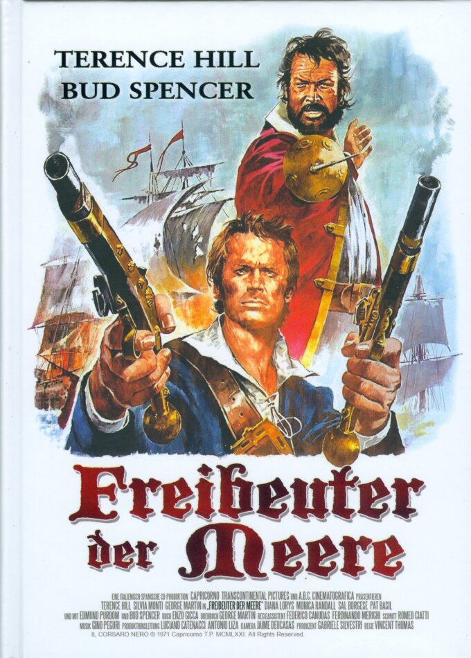 Freibeuter der Meere (1971) Cover B, Limited Edition, Mediabook, Blu-ray + DVD