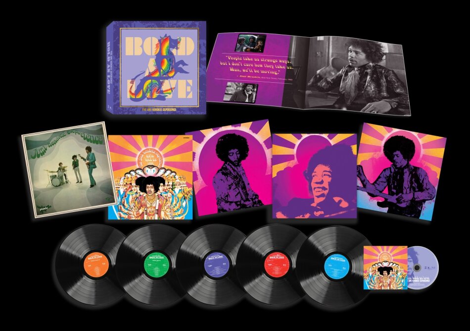 Jimi Hendrix - Axis Bold As Love 2025 Reissue, Deluxe Boxset, Sony, 5 LPs + Blu-ray