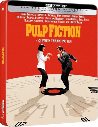 Pulp Fiction (1994) (Second Printing, Limited Edition, New Edition, Steelbook, 4K Ultra HD + Blu-ray)