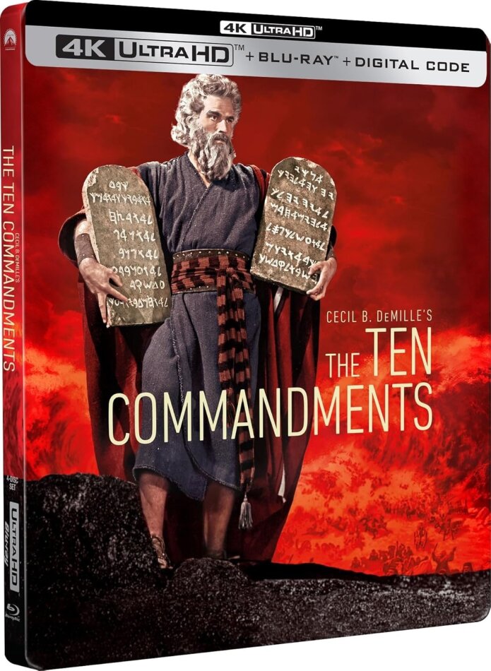 The Ten Commandments (1956) Limited Edition, Steelbook, 4K Ultra HD + Blu-ray