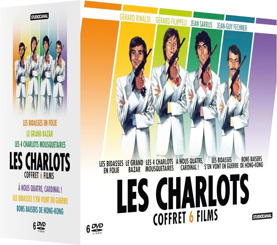 Les Charlots - Les bidasses en folie / Le grand bazar / Les quatre Charlots mousquetaires / Les bidasses s’en vont en guerre / Bons baisers de Hong-Kong 6 DVDs