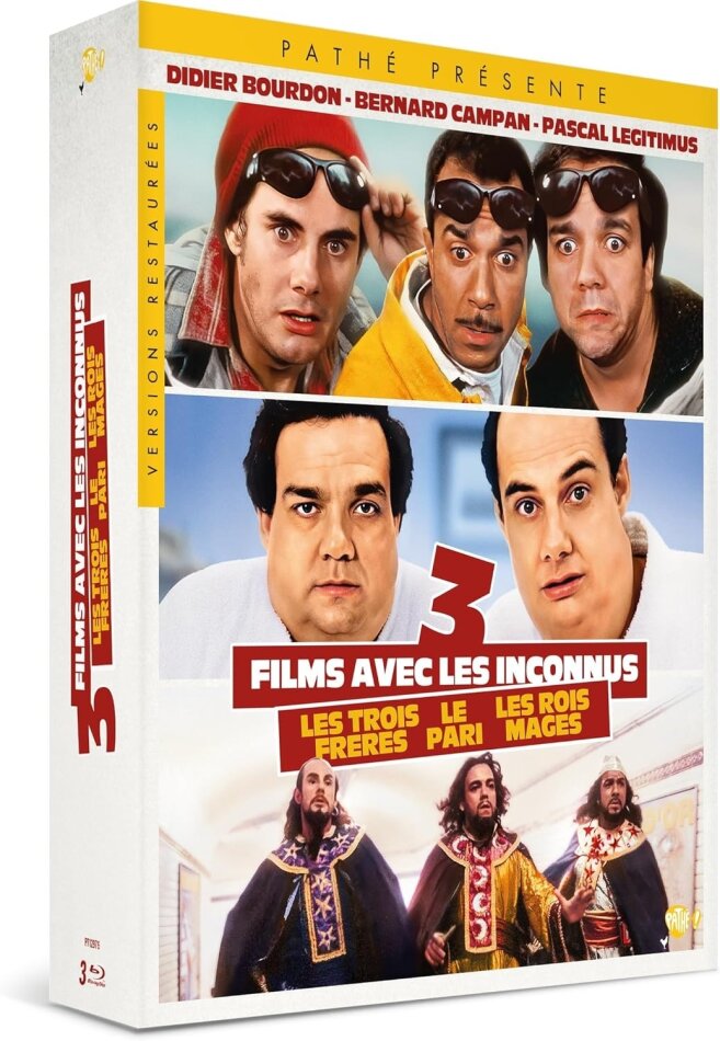 3 films avec les Inconnus - Les trois frères (1995) / Le Pari (1997) / Les Rois Mages (2001) 3 DVDs