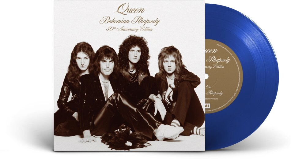 Queen - Bohemian Rhapsody / I'm In Love With My Car 2025 Reissue, EMI, Vertigo Berlin, Édition Limitée, Transparent Blue Vinyl, 7" Single