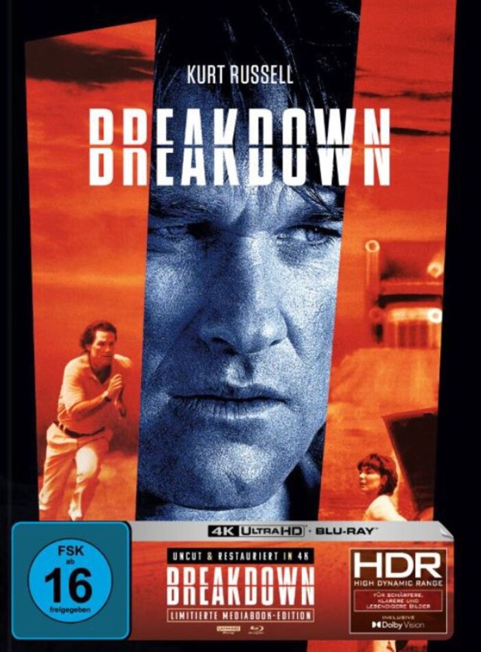 Breakdown (1997) Cover A, Limited Edition, Mediabook, Restaurierte Fassung, Uncut, 4K Ultra HD + Blu-ray