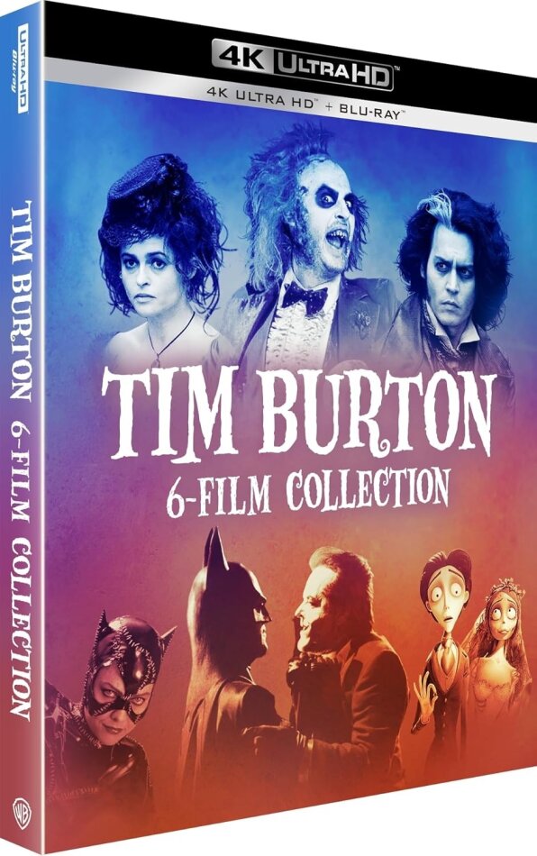 Tim Burton - 6-Film Collection - Beetlejuice (1988) / Beetlejuice Beetlejuice (2024) / Batman (1989) / Batman, le défi (1992) / Sweeney Todd, le diabolique barbier de Fleet Street (2007) / Les noces funèbres (2005) 6 4K Ultra HDs + 6 Blu-rays