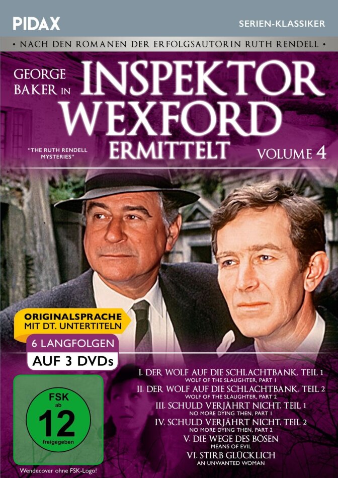Inspektor Wexford ermittelt - Volume 4 Pidax Serien-Klassiker, 3 DVDs