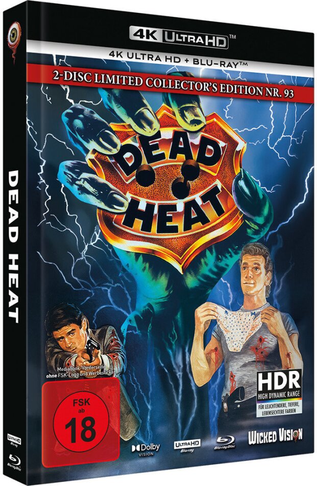 Dead Heat (1988) Cover B, Limited Collector's Edition, Mediabook, 4K Ultra HD + Blu-ray