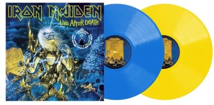 Iron Maiden - Live After Death (2025 Reissue, Parlophone Label Group, 2015 Remaster, 40th Anniversary Edition, Blue/Yellow Vinyl, 2 LPs)