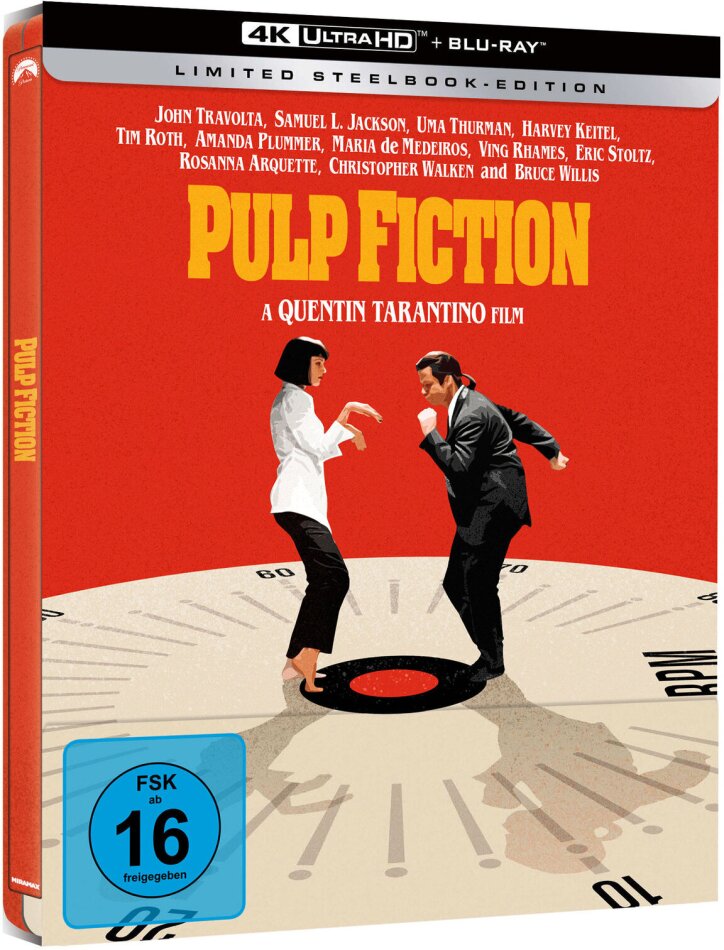 Pulp Fiction (1994) Limited Edition, Steelbook, 4K Ultra HD + Blu-ray