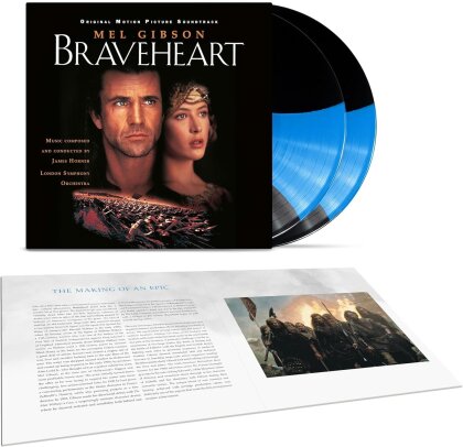 James Horner - Braveheart - OST (2025 Reissue, Deutsche Grammophon, 30th Anniversary Edition, Blue/Black Vinyl, 2 LPs)