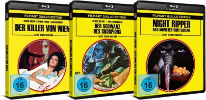Der Killer von Wien / Der Schwanz des Skorpions / Night Ripper (Bundle, Filmart Giallo Edition, Limited Edition, Uncut, 3 Blu-rays)