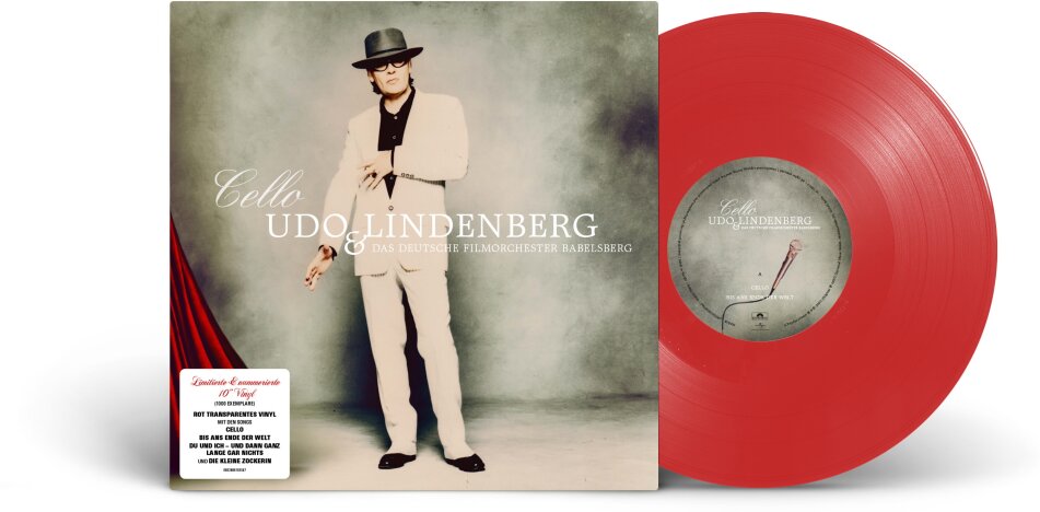 Udo Feat. Clueso Lindenberg - Cello 2025 Edition, Polydor, Rotes Vinyl, 10" Maxi