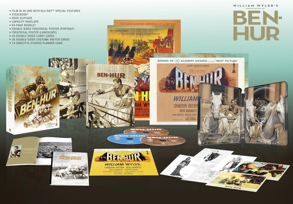 Ben-Hur (1959) Limited Collector's Edition, Steelbook, 4K Ultra HD + Blu-ray