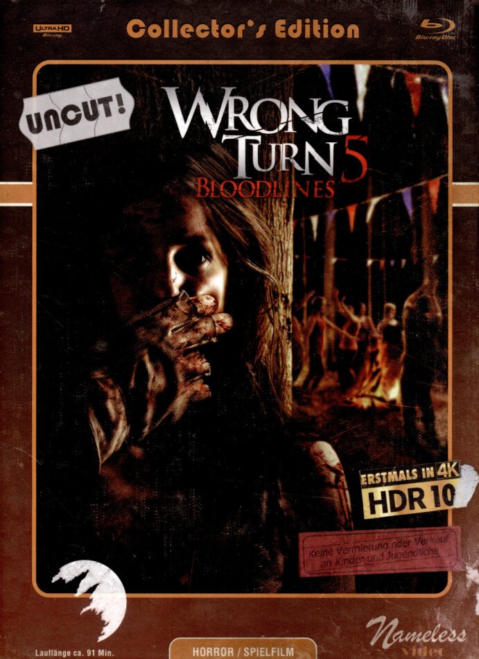 Wrong Turn 5: Bloodlines (2012) Cover C, Limited Collector's Edition, Mediabook, Uncut, 4K Ultra HD + Blu-ray