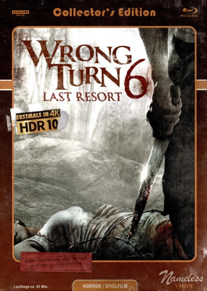 Wrong Turn 6: Last Resort (2014) Cover C, Limited Collector's Edition, Mediabook, Uncut, 4K Ultra HD + Blu-ray