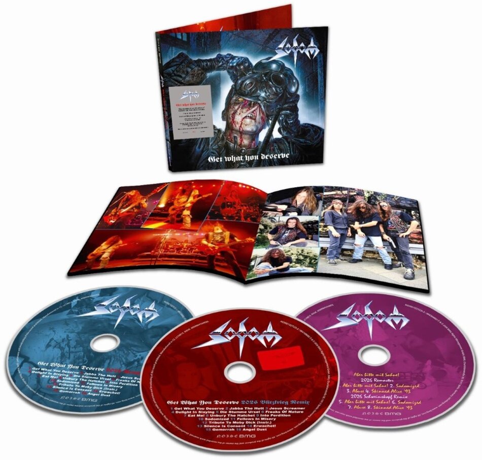 Sodom - Get What You Deserve 2026 Reissue, BMG Rights Management, 3 CDs