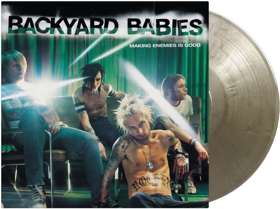 Backyard Babies - Making Enemies Is Good 2026 Reissue, Music On Vinyl, Limited to 1000 Copies, Numbered, 25th Anniversary Edition, Silver & Black Marbled Vinyl, LP