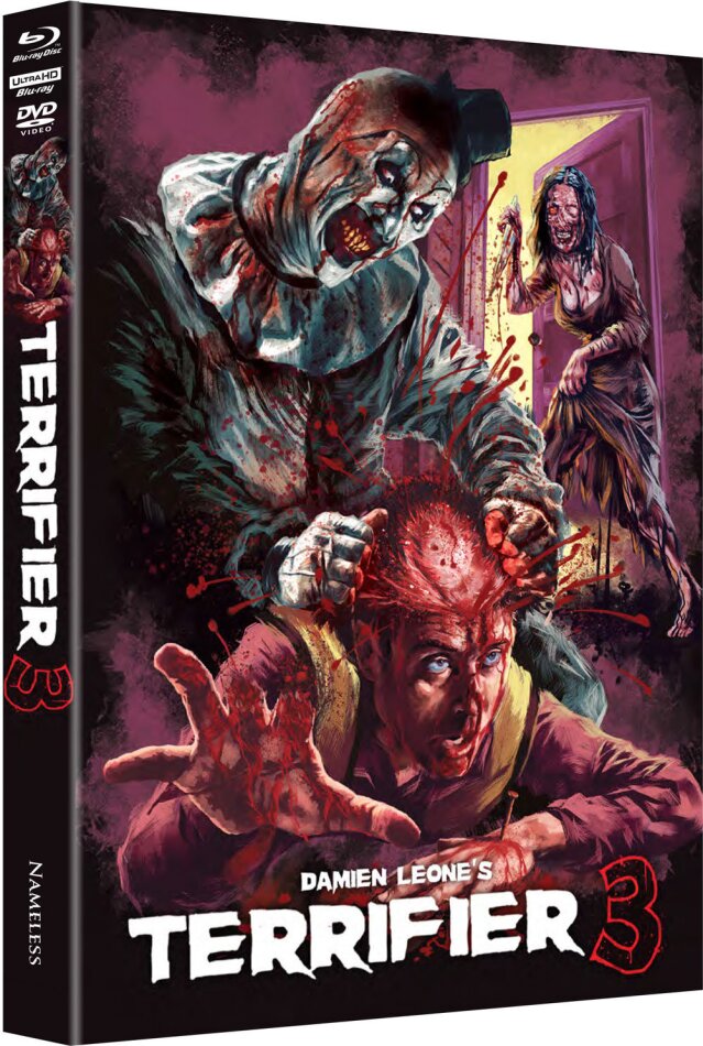 Terrifier 3 (2024) Cover L, Limited Edition, Mediabook, 4K Ultra HD + Blu-ray + DVD