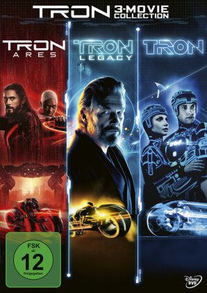Tron (1982) / Tron Legacy (2010) / Tron: Ares (2025) - 3-Movie-Collection (3 DVDs)