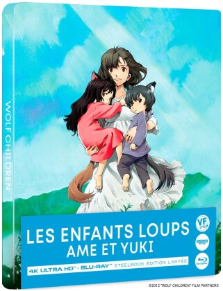 Les Enfants Loups - Ame & Yuki (2012) (&Eacute;dition Limit&eacute;e, Steelbook, 4K Ultra HD + Blu-ray)