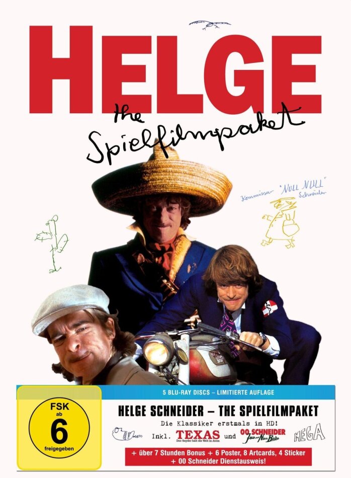 Helge Schneider - The Spielfilmpaket Capbox, Limited Edition, 5 Blu-rays