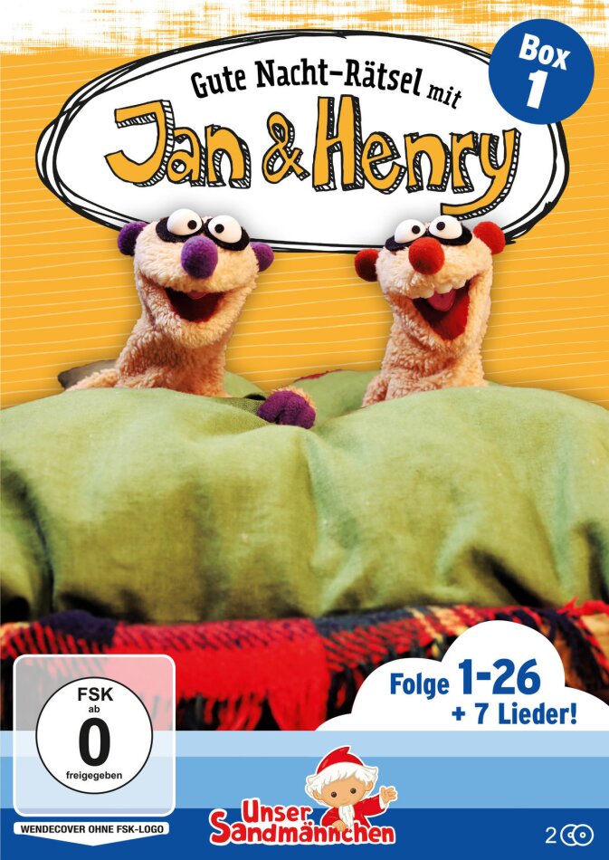Gute Nacht-Rätsel mit Jan & Henry - Abendgrüsse aus Unser Sandmännchen 2 DVDs