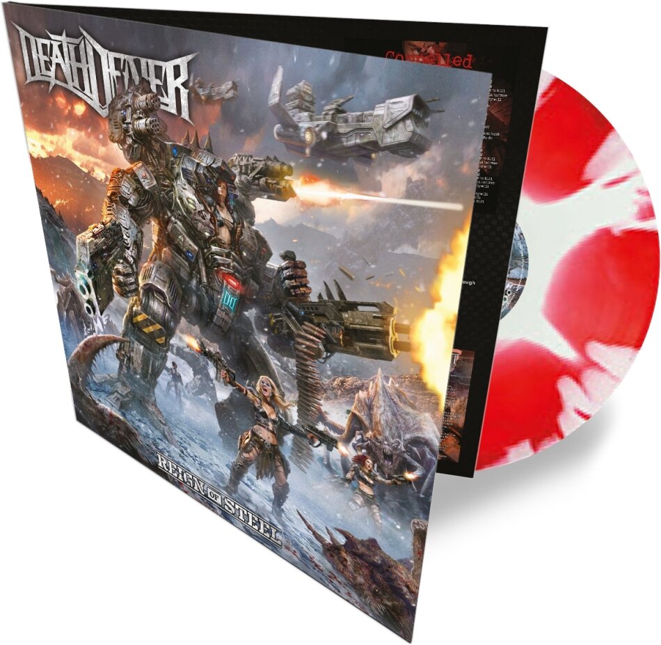 Death Dealer - Reign Of Steel Red White Sunburst Vinyl, LP