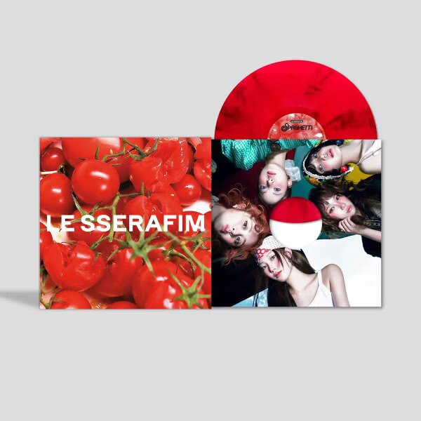 Le Sserafim (K-Pop) - 1St Single Album "Spaghetti" Limited Edition, Red Vinyl, 12" Maxi